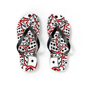 HR WHITE DICE Unisex Flip Flops