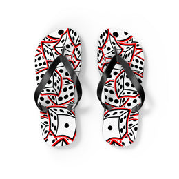 HR WHITE DICE Unisex Flip Flops