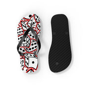 HR WHITE DICE Unisex Flip Flops