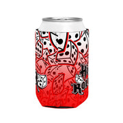 HR Red White Dice Can Cooler Sleeve