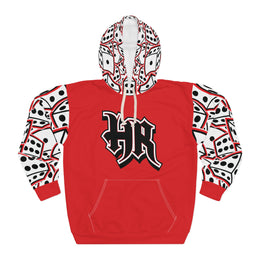 HR PLAIN RED Dice Pullover Hoodie
