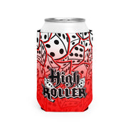HR Red White Dice Can Cooler Sleeve