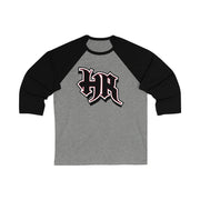 HIGH ROLLER Unisex 3\4 Sleeve Baseball Tee