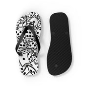 HR GREY DICE Unisex Flip Flops